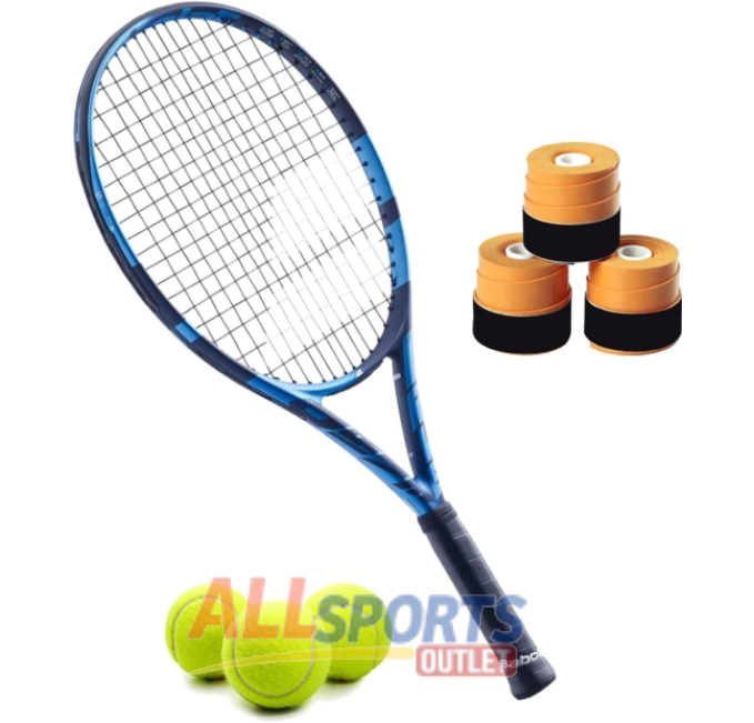 Babolat Pure Drive Junior Tennis Racquet with 3 Overgrips and 3 Balls for Kids