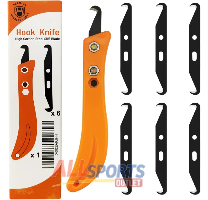 Headley Tools Hook Blade Utility Knife for Golf Grip Removal and Regripping