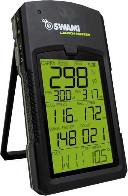 Improve your golf game with the IZZO Golf Swami Launch Master Golf Monitor, tracking club head speed, ball speed, and more.
IZZO Golf Swami Launch Master Golf Monitor for Accurate Ball Tracking