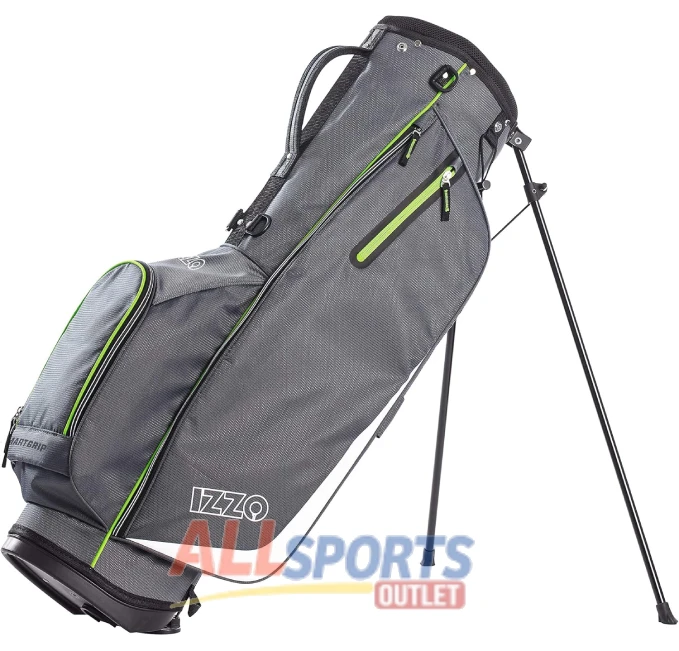 IZZO Golf Ultra-Lite Stand Bag Lightweight with Adjustable Straps and Dividers by All Sports Outlet