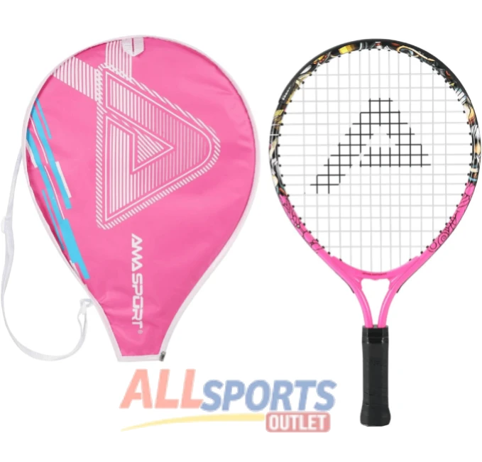 Lightweight kids tennis racket for toddlers and young beginners, 17-25 inches, with aluminum frame and shoulder strap bag.