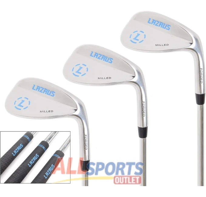 LAZRUS Premium Forged Golf Wedge Set for Men 52 56 60 Degree with Milled Face for More Spin