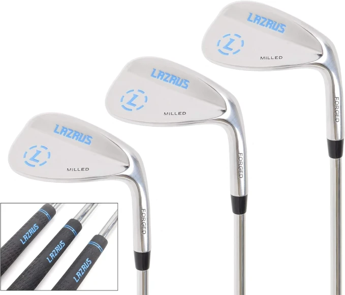 LAZRUS Premium Forged Golf Wedge Set for Men 52 56 60 Degree with Milled Face for More Spin