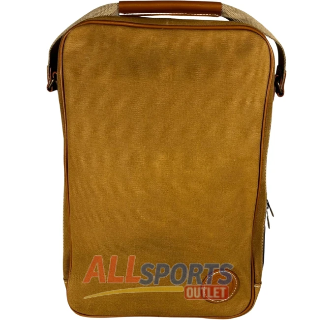 Lumberjack Plaid Premium Golf Shoe Bag for Men and Women with Leather Accents and Breathable Storage