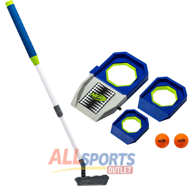 Nerf Trick Shot Golf Set for Kids Indoor Outdoor Putting Game