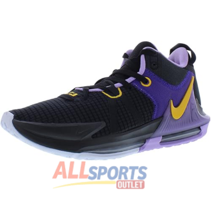 Nike Men's LeBron Witness 7 Basketball Shoes in Black and Gold