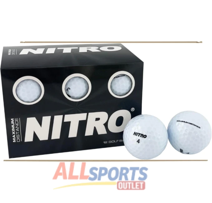 All Sports Outlet Nitro Maximum Distance Golf Ball 12-Pack for high performance and long distance golf shots