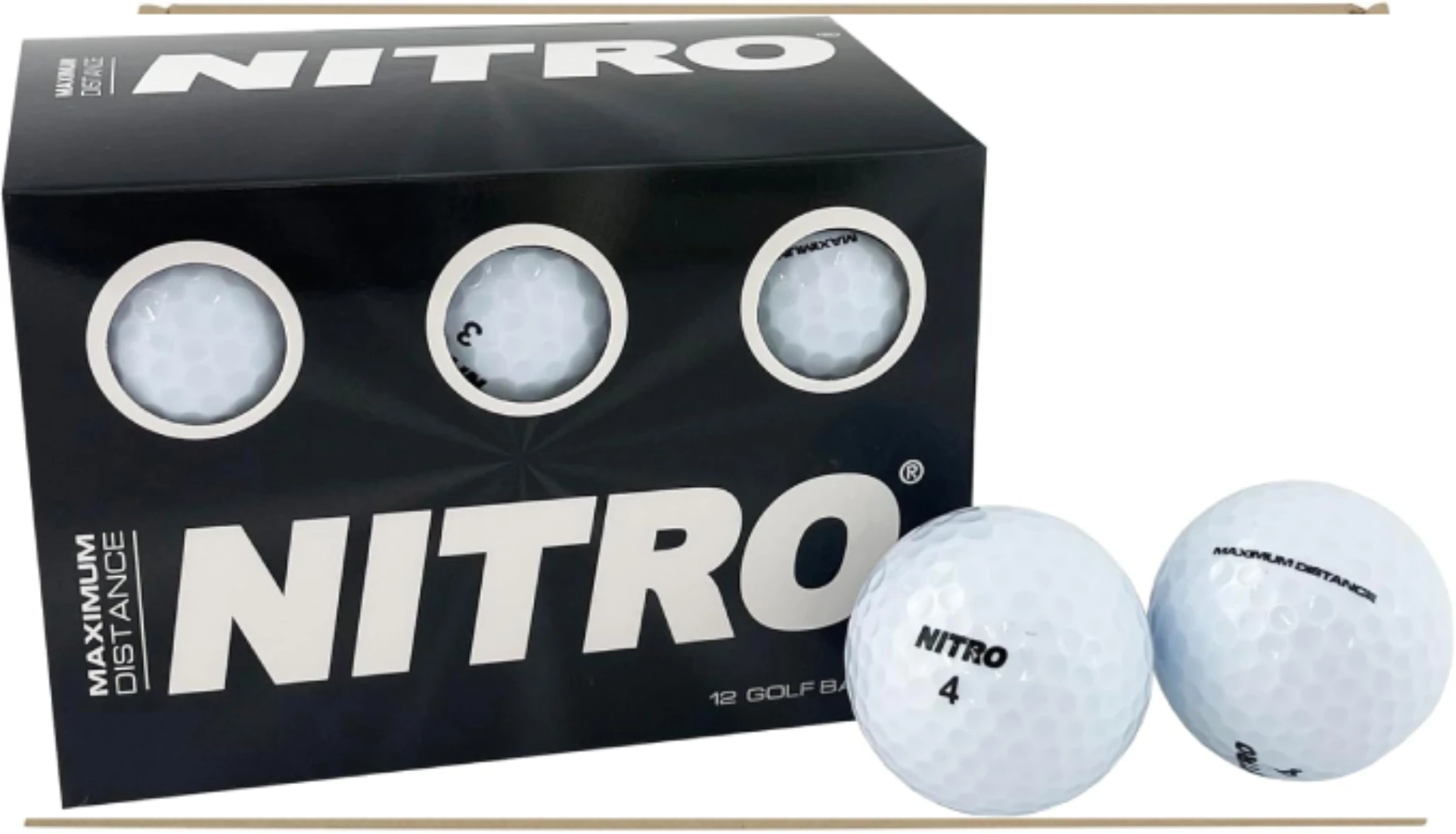 All Sports Outlet Nitro Maximum Distance Golf Ball 12-Pack for high performance and long distance golf shots