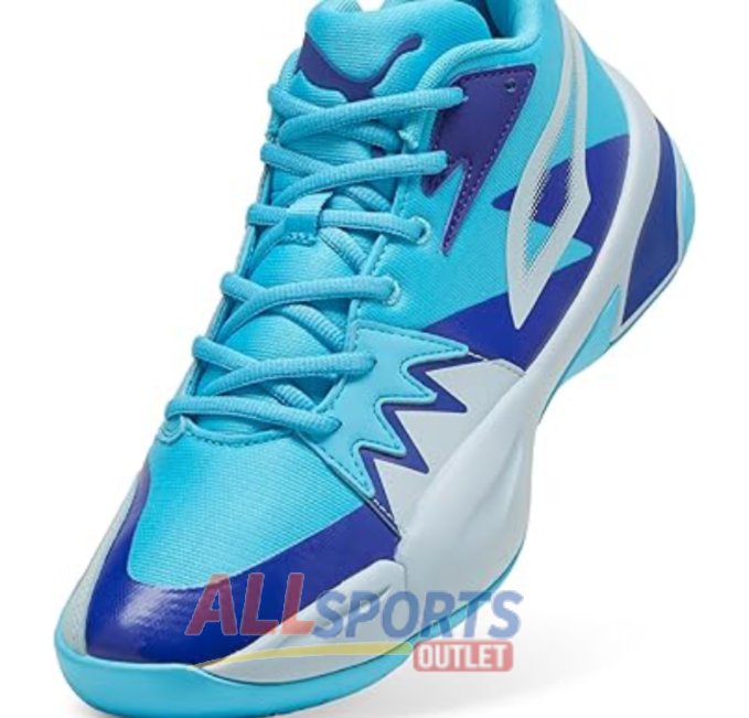 PUMA Men's Genetics Basketball Shoes featuring a durable leather upper and high-traction rubber sole ideal for sports and casual wear.