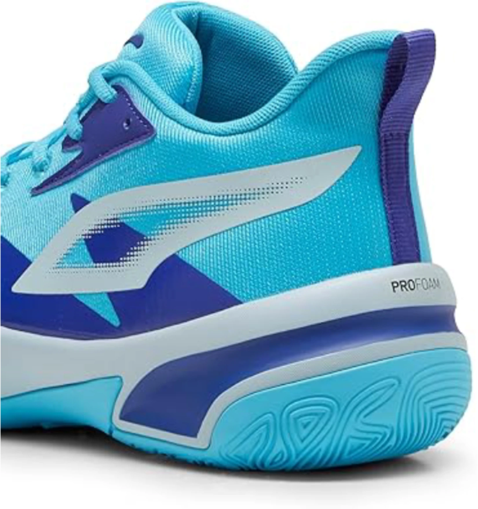 PUMA Men's Genetics Basketball Sneakers with durable leather upper and high-grip rubber sole, designed for comfort and performance at All Sports Outlet.