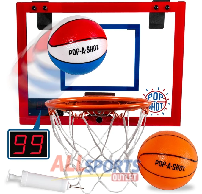Pop-A-Shot Super Slam Over The Door Mini Basketball Hoop for Indoor Fun at All Sports Outlet