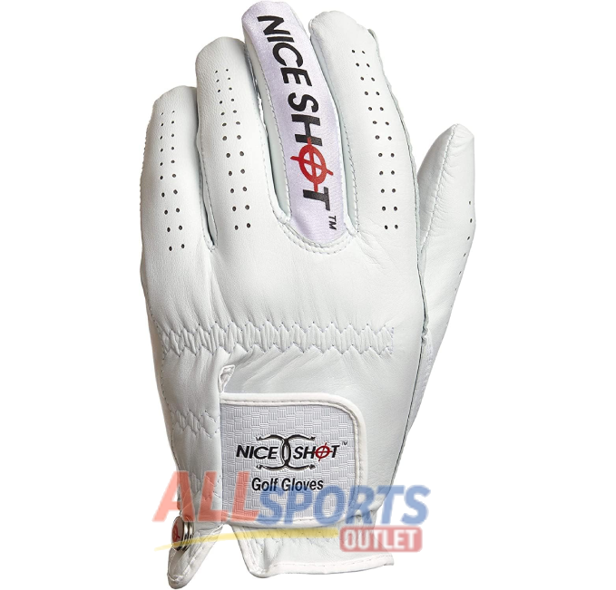 Premium White Cabretta Leather Golf Glove for Men by All Sports Outlet