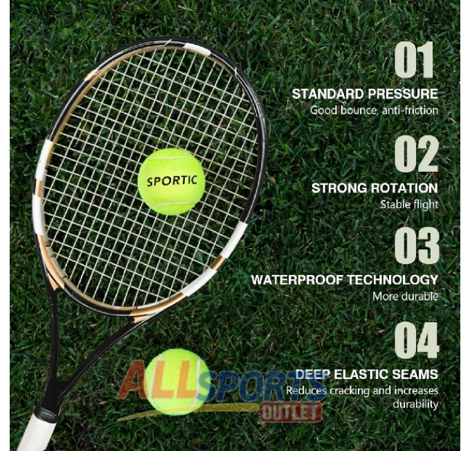 Pressurized Tennis Balls with Mesh Bag for Training and Play from All Sports Outlet