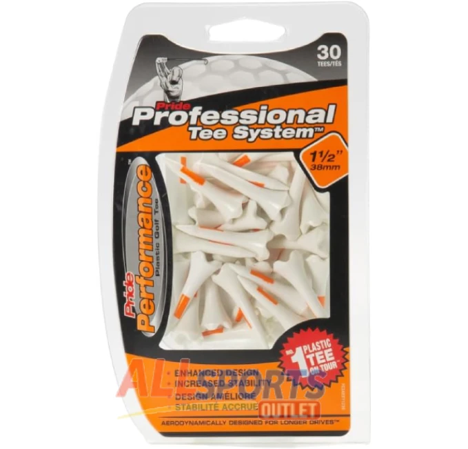 All Sports Outlet Pride Performance Plastic Golf Tees 30 Count 1 1/2-Inch White