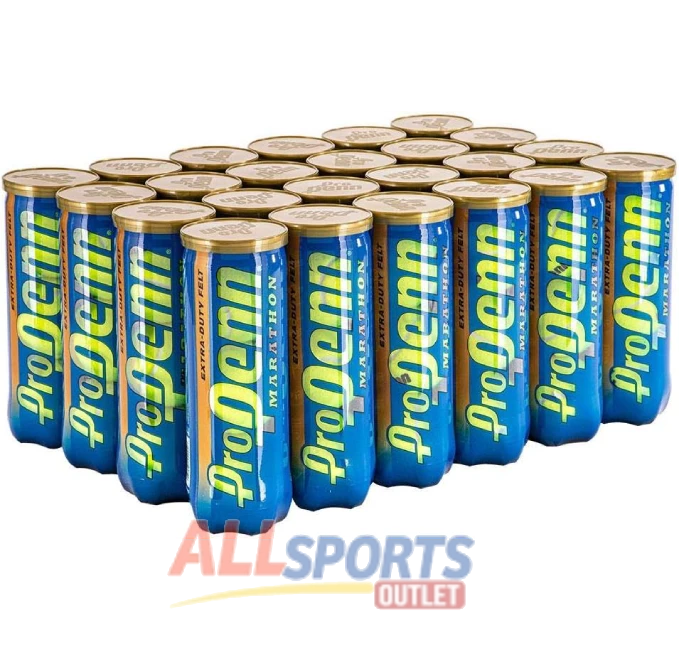 Pro Penn Marathon Extra Duty Tennis Balls 72 pack with Smart Optik felt for durability and visibility, ideal for competitive play.