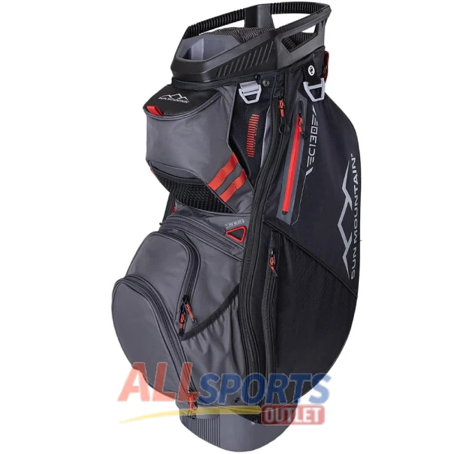 Sun Mountain C-130 Golf Cart Bag Black Charcoal with 14 Dividers and Multiple Pockets