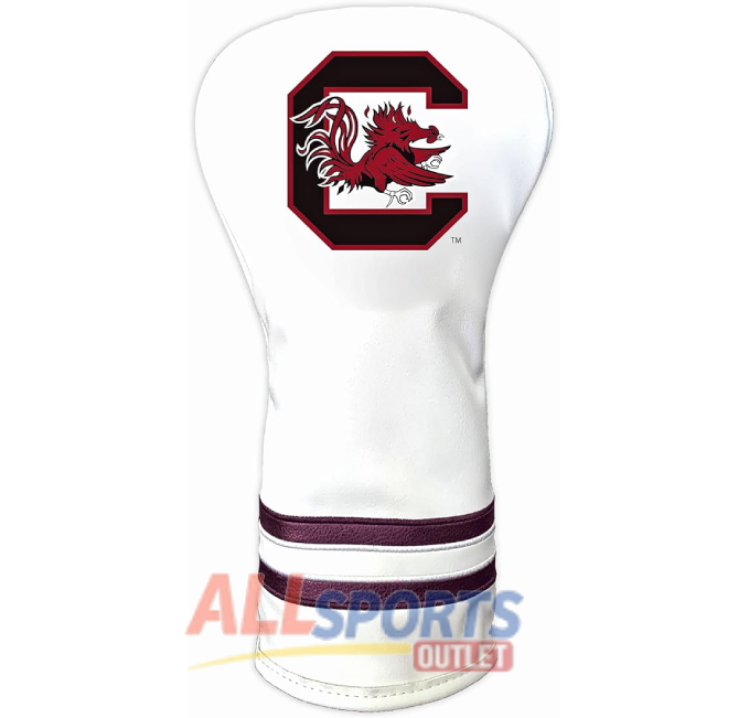TEAM GOLF NCAA White Vintage Driver Golf Club Headcover