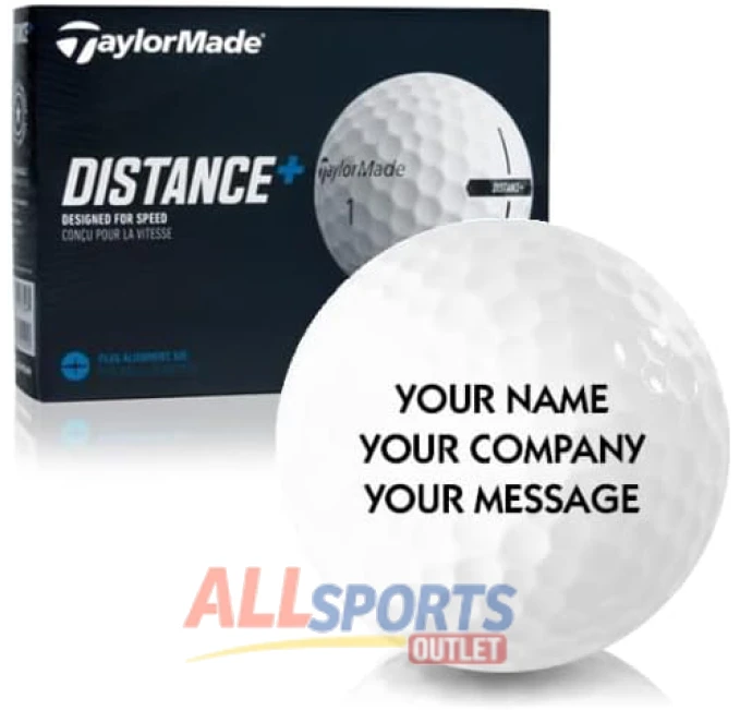 TaylorMade Distance+ Personalized Golf Balls Pack for Maximum Performance