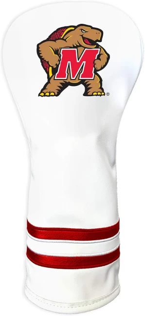 Team Golf NCAA White Vintage Fairway Golf Club Headcover with Retro Design