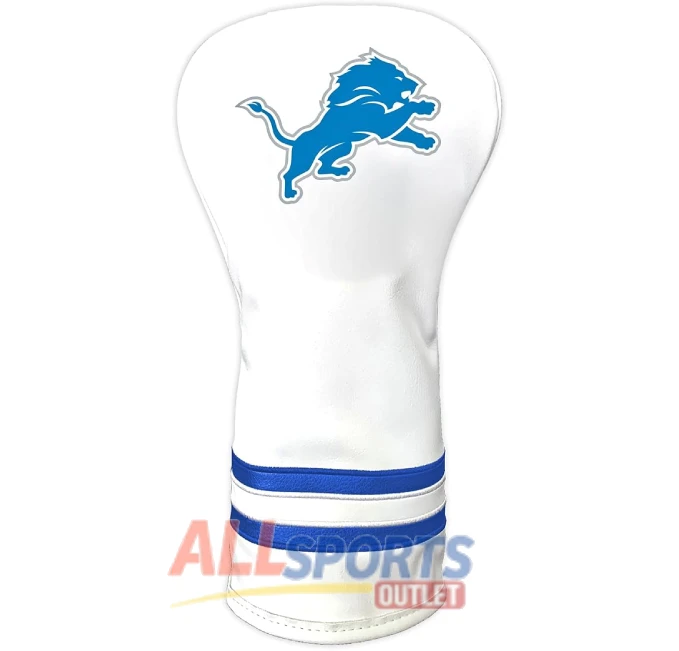 Team Golf NFL White Vintage Driver Head Cover for Golf Club Protection
