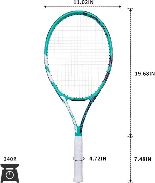 All Sports Outlet 27 Inch Tennis Rackets for Adults Pre-Strung Racquets