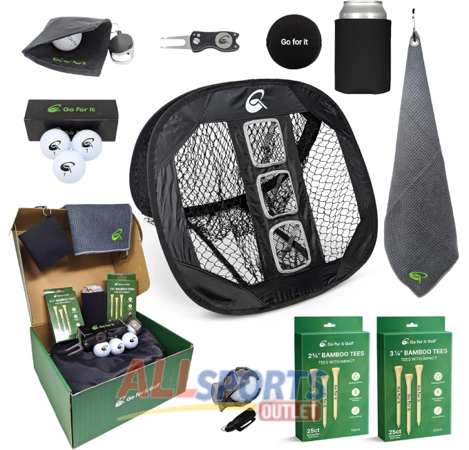 "All Sports Outlet Ultimate Golf Kit Essentials Gift Box with Premium Accessories and Training Tools for Golfers"