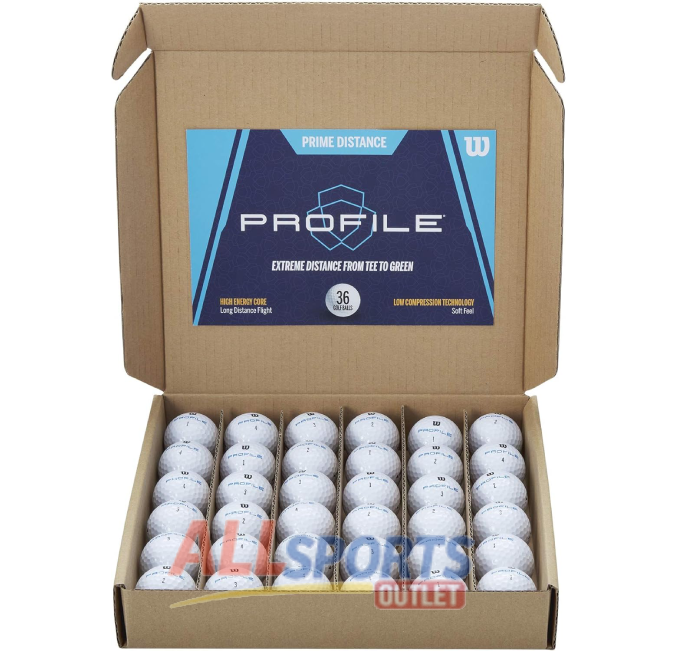WILSON Profile Distance Golf Ball 36 Pack for Maximum Performance