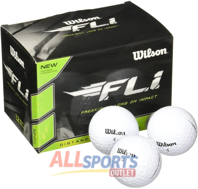 WILSON Staff F.L.I. Golf Balls 12 Pack White for maximum distance and durability
