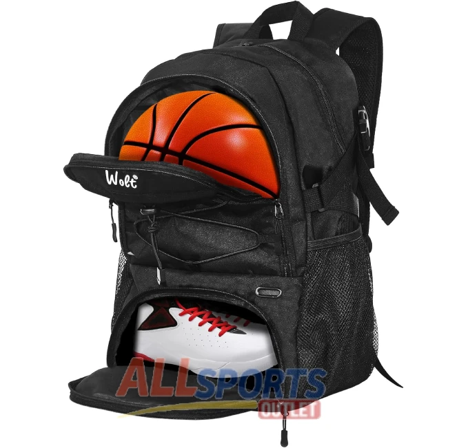 WOLT Basketball Backpack with Ball Holder and Shoes Compartment at All Sports Outlet