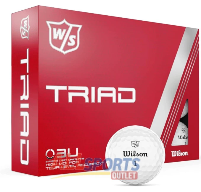 Wilson Staff Triad Golf Balls 12 Pack Urethane Cover High MOI Design
