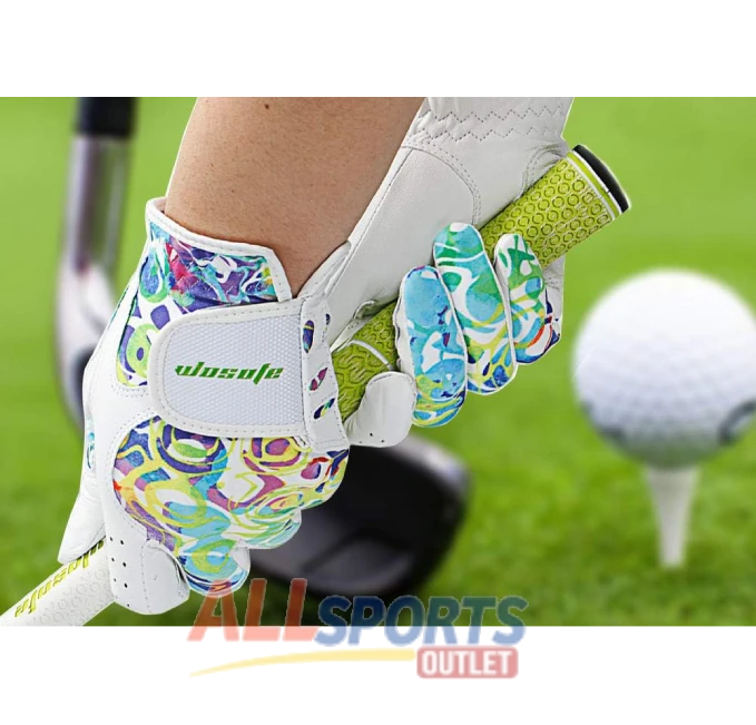 All Sports Outlet Women's Soft Leather Golf Gloves Non-Slip Grip for Comfortable Play