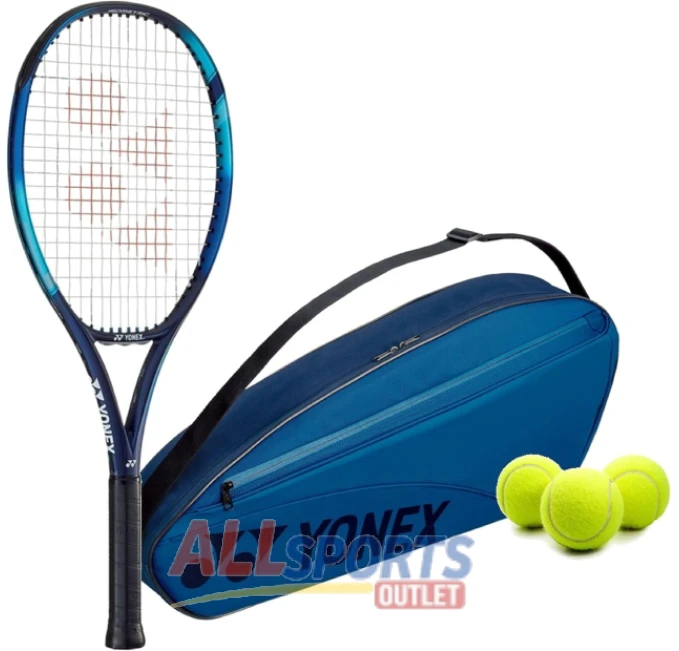 Yonex Ezone Junior 7th Generation Tennis Racquet with Team Tennis Bag and Tennis Balls