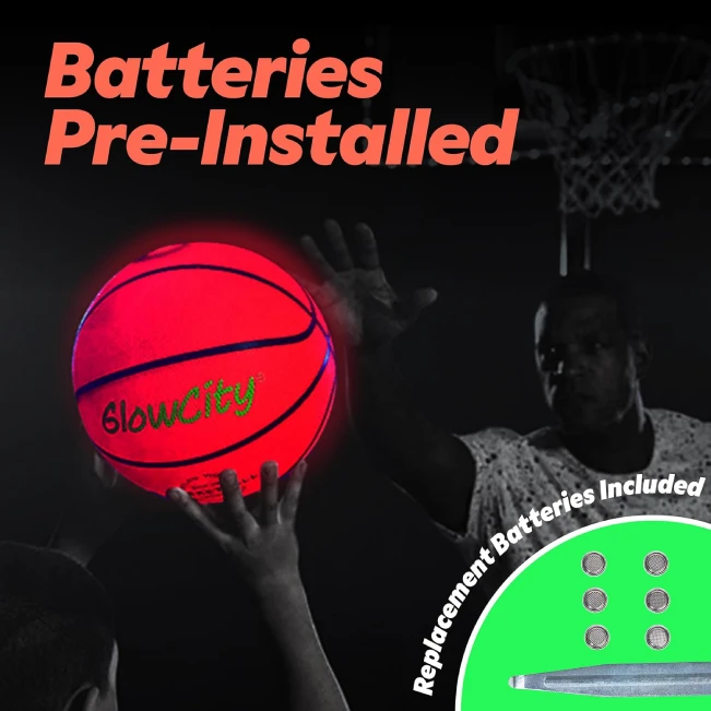 Best GlowCity Glow in The Dark Basketball for Teens - LED Basketball by All Sports Outlet