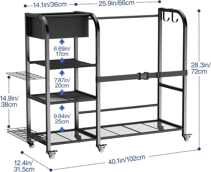 "Best Golf Bag Stand and Storage Rack with Wheels All Sports Outlet"