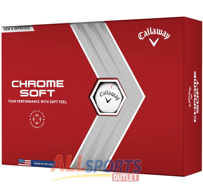 Callaway Golf 2022 Chrome Soft Golf Balls Red Blue from All Sports Outlet