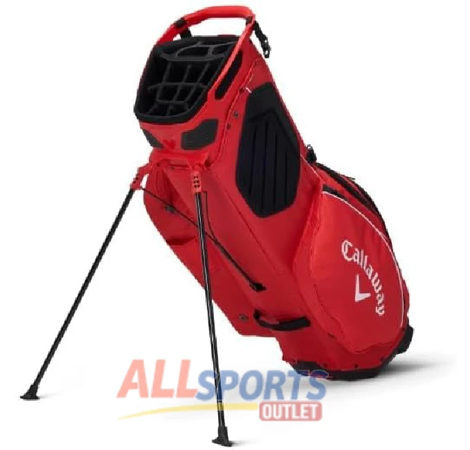 Callaway Fairway 14 Fire Red Golf Bag with 14-way Dividers and Pushcart Friendly