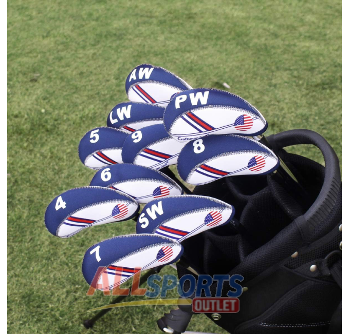 Craftsman Golf US Flag Neoprene Head Cover for Wedge and Iron Clubs