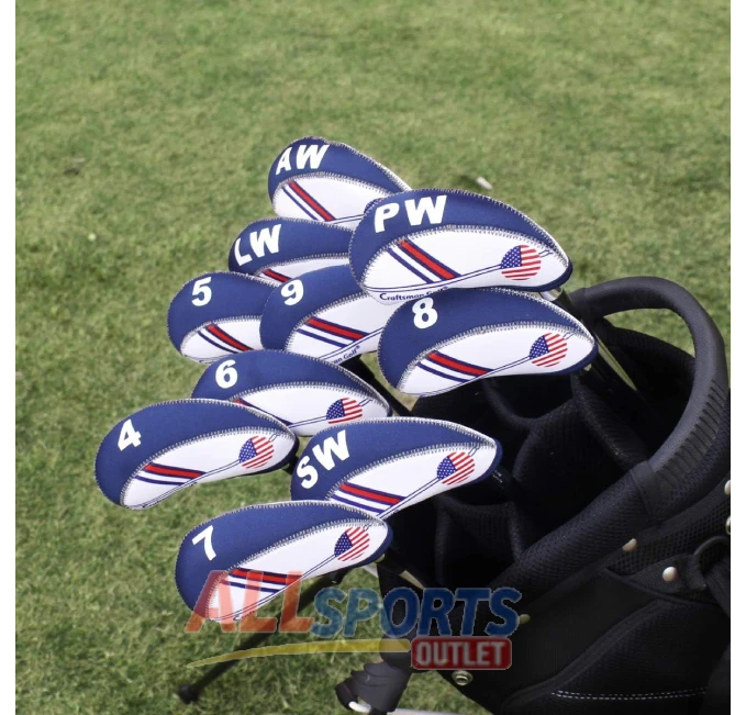 Craftsman Golf US Flag Neoprene Head Cover for Wedge and Iron Clubs
