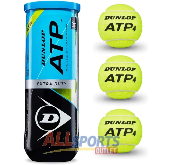 DUNLOP ATP Super Premium Extra Duty Tennis Balls for Hard Courts
