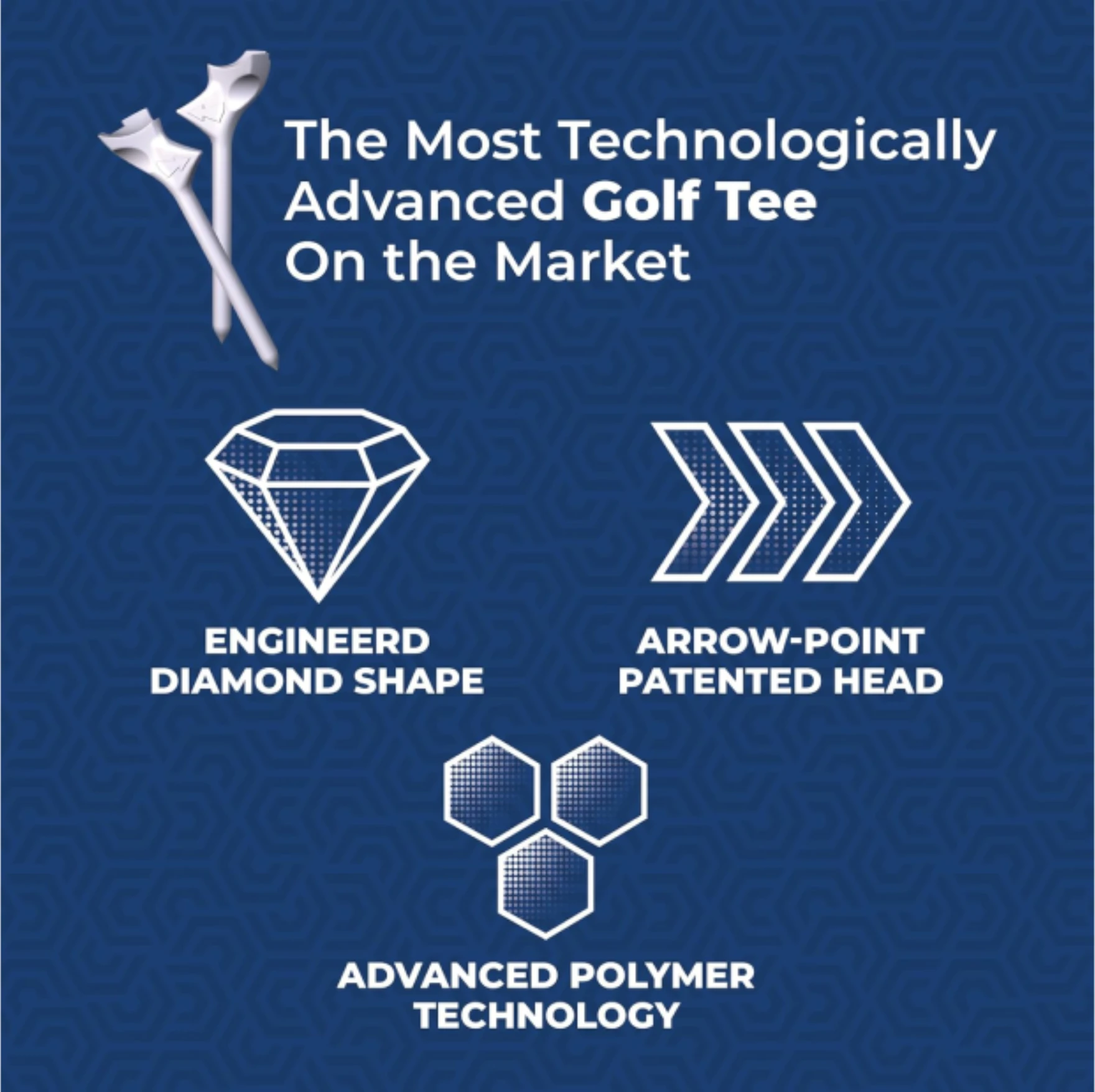 Durable plastic golf tees designed for precision shots, reducing ball spin and enhancing distance, available at All Sports Outlet