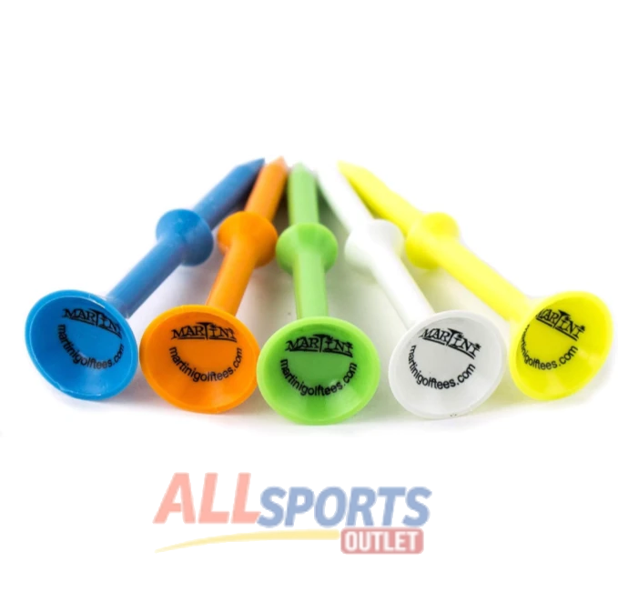 Durable plastic step-up golf tees 5 pack assorted colors 3.25 inch All Sports Outlet
