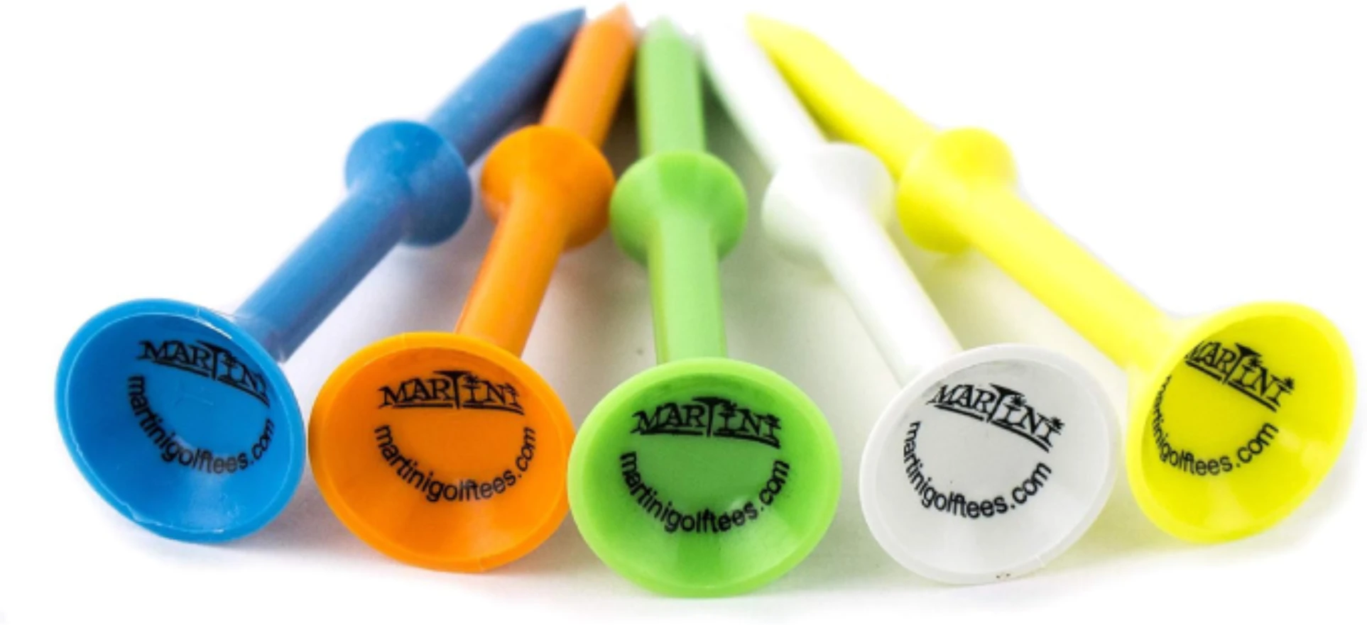 Durable plastic step-up golf tees 5 pack assorted colors 3.25 inch All Sports Outlet
