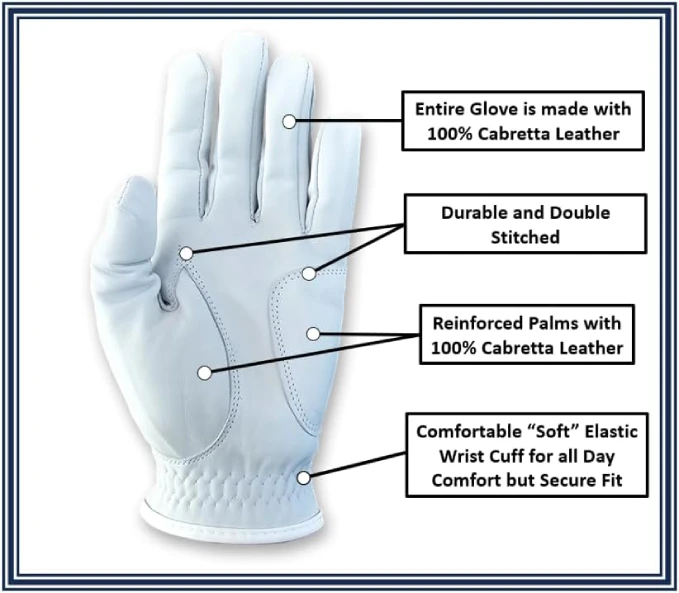 Funny Golf Glove Bogey This 100% Cabretta Leather for Men Premium Performance Glove