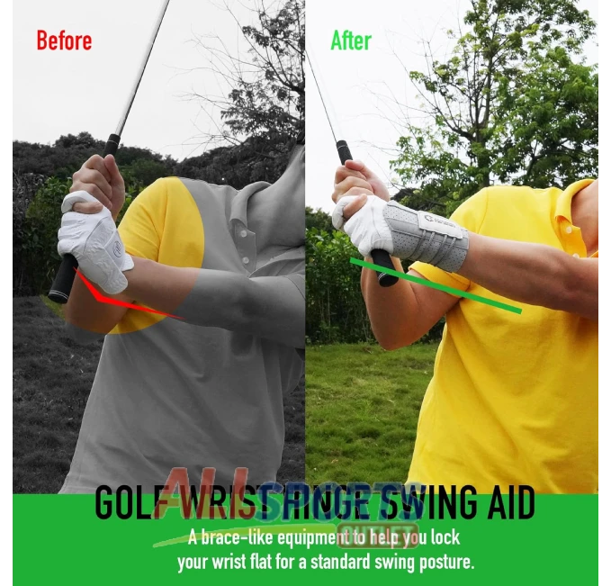 GAIARENA Golf Wrist Brace Wrist Hinge Swing Aid for Correct Wrist Angle at All Sports Outlet