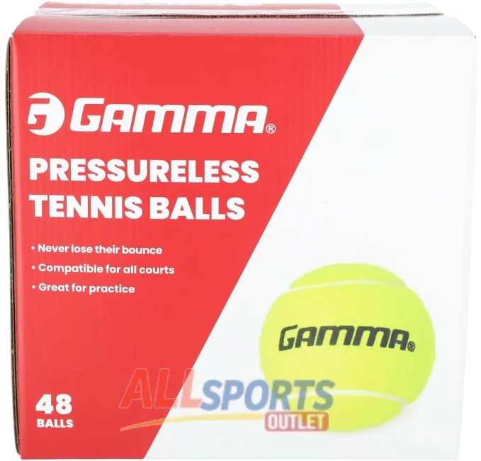 GAMMA Pressureless Tennis Balls Bulk Pack for Training and Practice All Sports Outlet