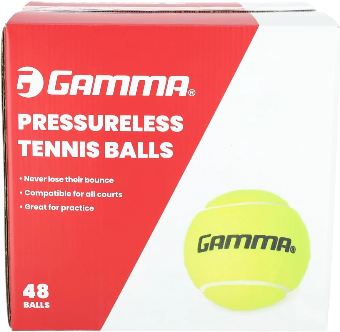 GAMMA Pressureless Tennis Balls Bulk Pack for Training and Practice All Sports Outlet
