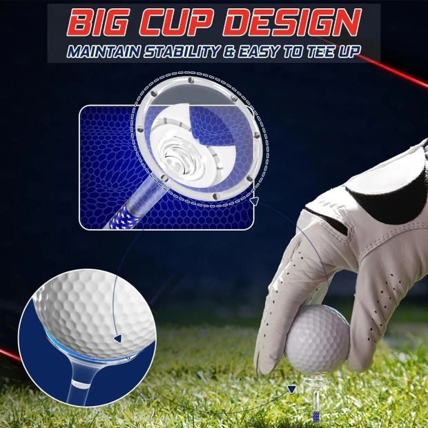 Bulk Golf Tees with 8-Prong Design All Sports Outlet Premium Quality