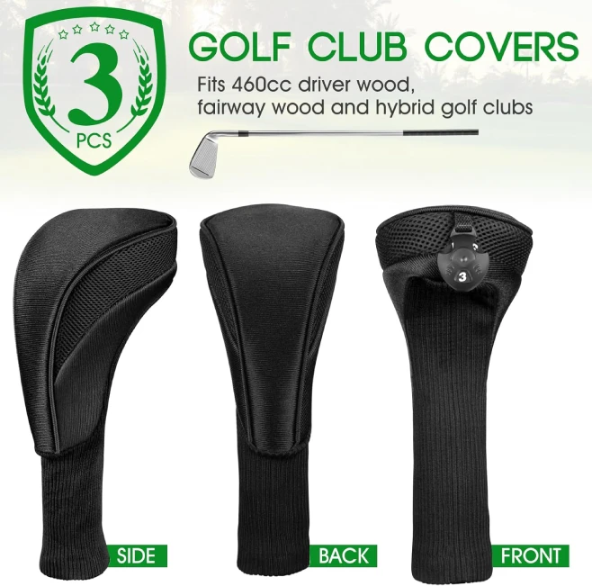 Golf Accessories Hybrid Head Covers Set for Protection at All Sports Outlet