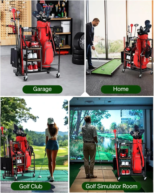 Golf Bag Stand for Bags Clubs and Equipment Organizer at All Sports Outlet