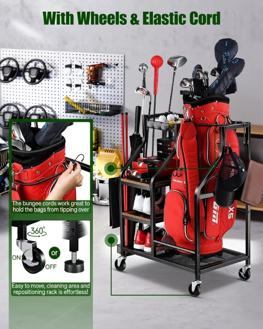 Golf Bag Storage Garage Organizer Buy at All Sports Outlet